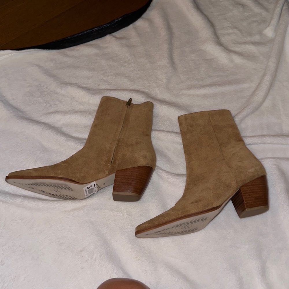 Suede Tan Ankle Boots